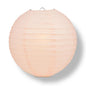 30" Rose Quartz Pink Jumbo Round Paper Lantern, Even Ribbing, Chinese Hanging Wedding & Party Decoration