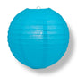 36" Turquoise Jumbo Round Paper Lantern, Even Ribbing, Chinese Hanging Wedding & Party Decoration