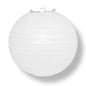 30" White Jumbo Round Paper Lantern, Even Ribbing, Chinese Hanging Wedding & Party Decoration