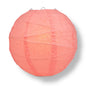 8" Roseate / Pink Coral Round Paper Lantern, Crisscross Ribbing, Chinese Hanging Wedding & Party Decoration - PaperLanternStore.com - Paper Lanterns, Decor, Party Lights & More