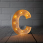 White Marquee Light Letter 'C' LED Metal Sign (8 Inch, Battery Operated w/ Timer) - PaperLanternStore.com - Paper Lanterns, Decor, Party Lights & More