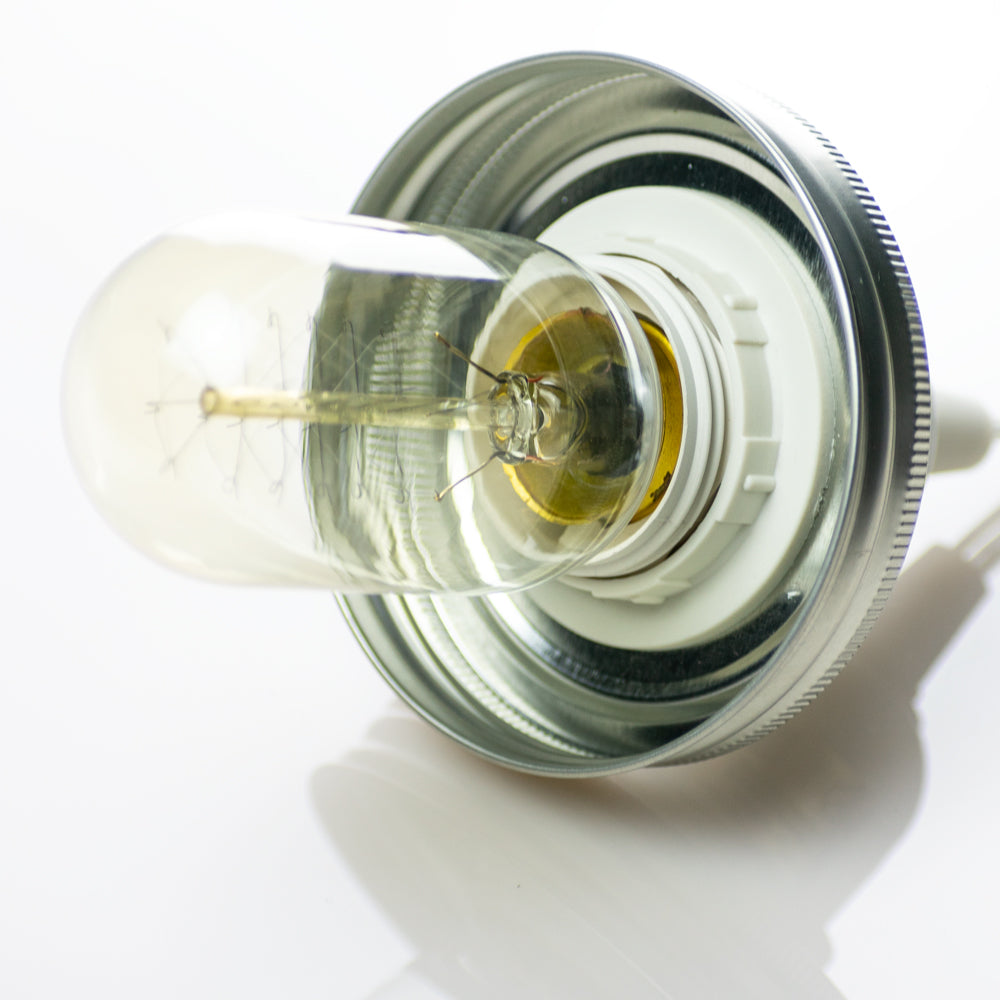 Fantado Regular Mouth Mason Jar Pendant Light Cord Kit Lid (Silver, Lid Only) - PaperLanternStore.com - Paper Lanterns, Decor, Party Lights & More