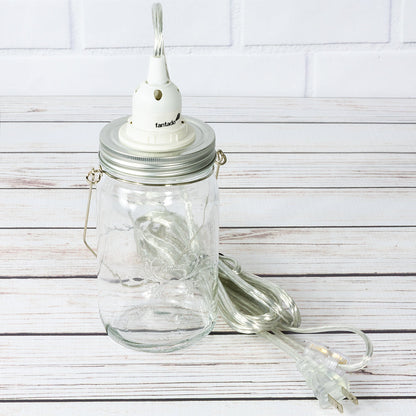 Fantado Mason Jar Pendant Light Kit, Wide Mouth, Clear Cord, 15FT - PaperLanternStore.com - Paper Lanterns, Decor, Party Lights & More