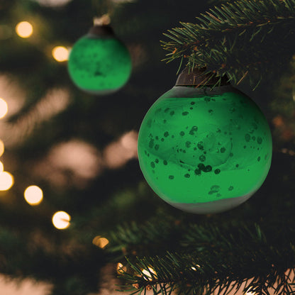 2" Green Ava Mercury Glass Ball Ornament Christmas Holiday Decoration - PaperLanternStore.com - Paper Lanterns, Decor, Party Lights & More