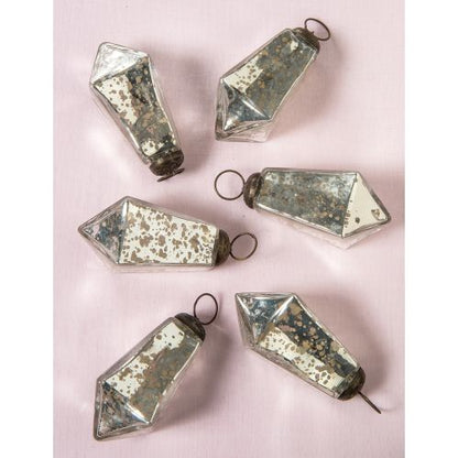 2.25" Silver Kayla Mercury Glass Teardrop Ornament Christmas Tree Decoration - PaperLanternStore.com - Paper Lanterns, Decor, Party Lights & More