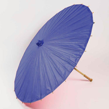 BULK PACK (10-Pack) 32" Navy Blue Paper Parasol Umbrella with Elegant Handle