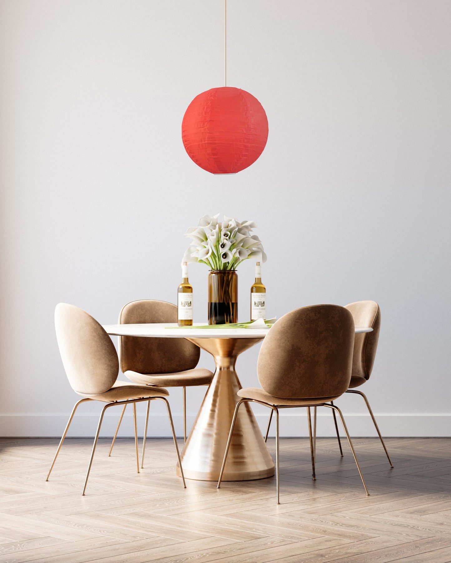 18" Red Shimmering Nylon Lantern, Even Ribbing, Durable, Hanging - PaperLanternStore.com - Paper Lanterns, Decor, Party Lights & More