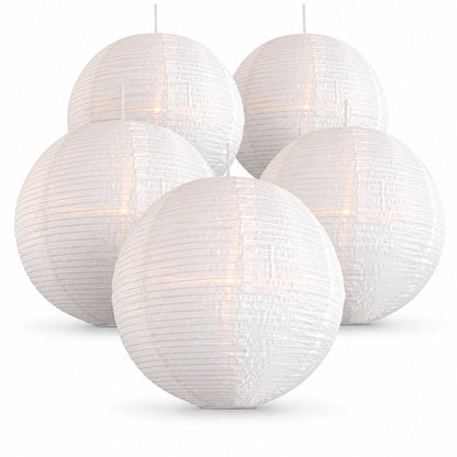 White Fine Line Premium Nylon Lantern 5-Pack