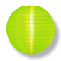 4 Inch Neon Green Round Shimmering Nylon Lanterns, Even Ribbing, Hanging (10-PACK) Decoration - PaperLanternStore.com - Paper Lanterns, Decor, Party Lights & More