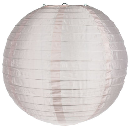 4" Rose Quartz Pink Round Shimmering Nylon Lantern, Even Ribbing, Hanging Decoration (10 PACK) - PaperLanternStore.com - Paper Lanterns, Decor, Party Lights & More
