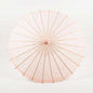 Large 32" Rose Quartz Pink Parasol Umbrella, Premium Nylon with Elegant Handle