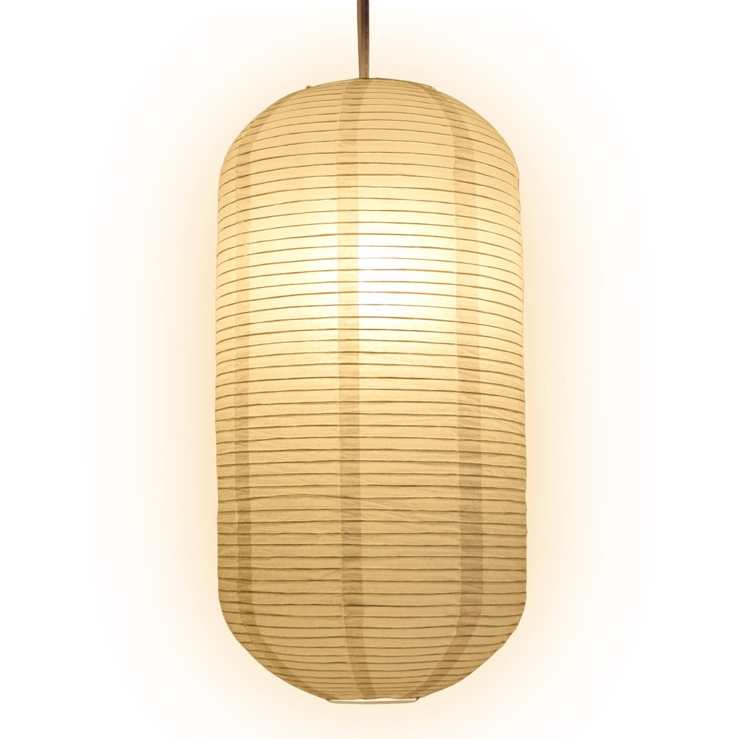 Oblong Shaped Premium Fine Line Paper Lantern, White (10"W x 20"H)