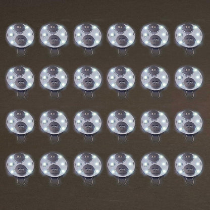 BULK PACK (24) OmniDisk Low Profile LED Hanging Light For Paper Lanterns, Cool White (Battery Powered) - PaperLanternStore.com - Paper Lanterns, Decor, Party Lights & More