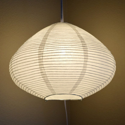 Bulbous Shaped Premium Fine Line Paper Lantern, White (16"W x 11"H)