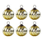 6 Pack | Large Mercury Glass Ball Ornaments (3-Inch, Gold, Posey Ball Design) - Great Gift Idea, Vintage-Style Decorations for Christmas, Special Occasions, Home Decor and Parties