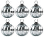 6 Pack | Large Mercury Glass Ball Ornaments (3-Inch, Silver, Posey Ball Design) - Great Gift Idea, Vintage-Style Decorations for Christmas