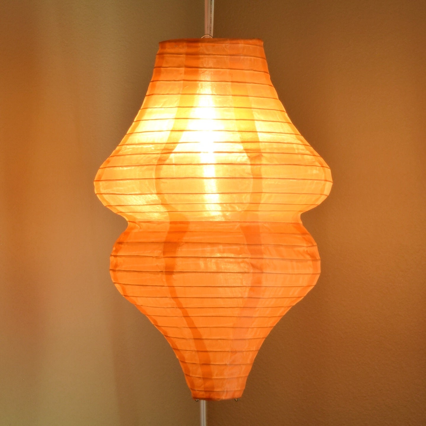 Orange Beehive Unique Shaped Nylon Lantern, 10-inch x 14-inch