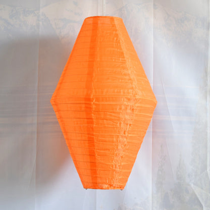 Orange Diamond Unique Shaped Shimmering Nylon Lantern, 12-inch x 19-inch