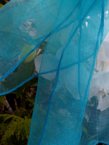 Turquoise Organza Chair Sashes (9FT, 10 PACK) - PaperLanternStore.com - Paper Lanterns, Decor, Party Lights & More