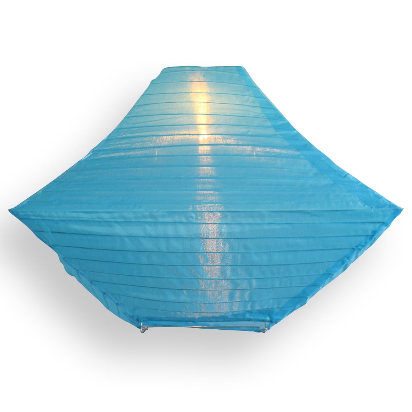 14" Baby Blue Pagoda Unique Shaped Shimmering Nylon Lantern