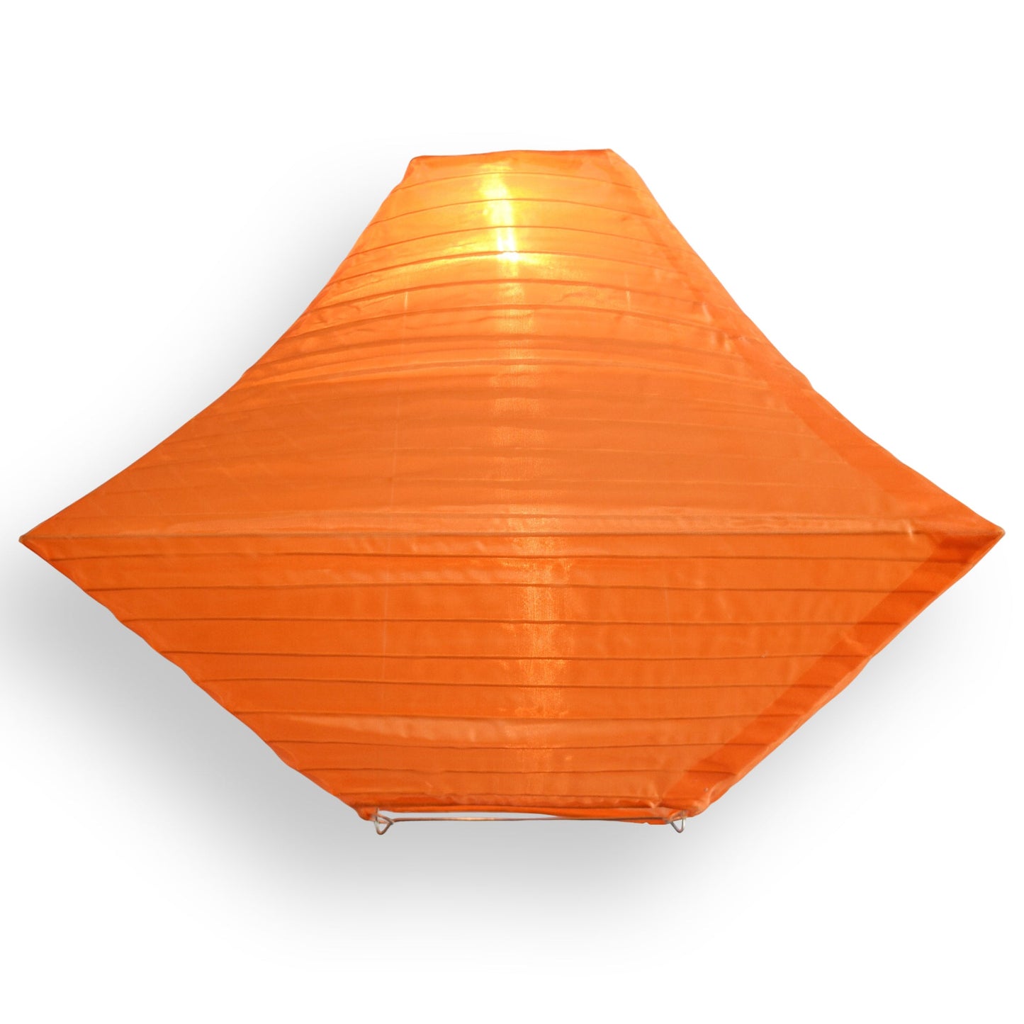 14" Orange Pagoda Unique Shaped Shimmering Nylon Lantern