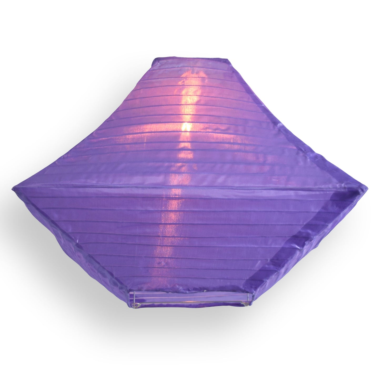 14" Purple Pagoda Unique Shaped Shimmering Nylon Lantern