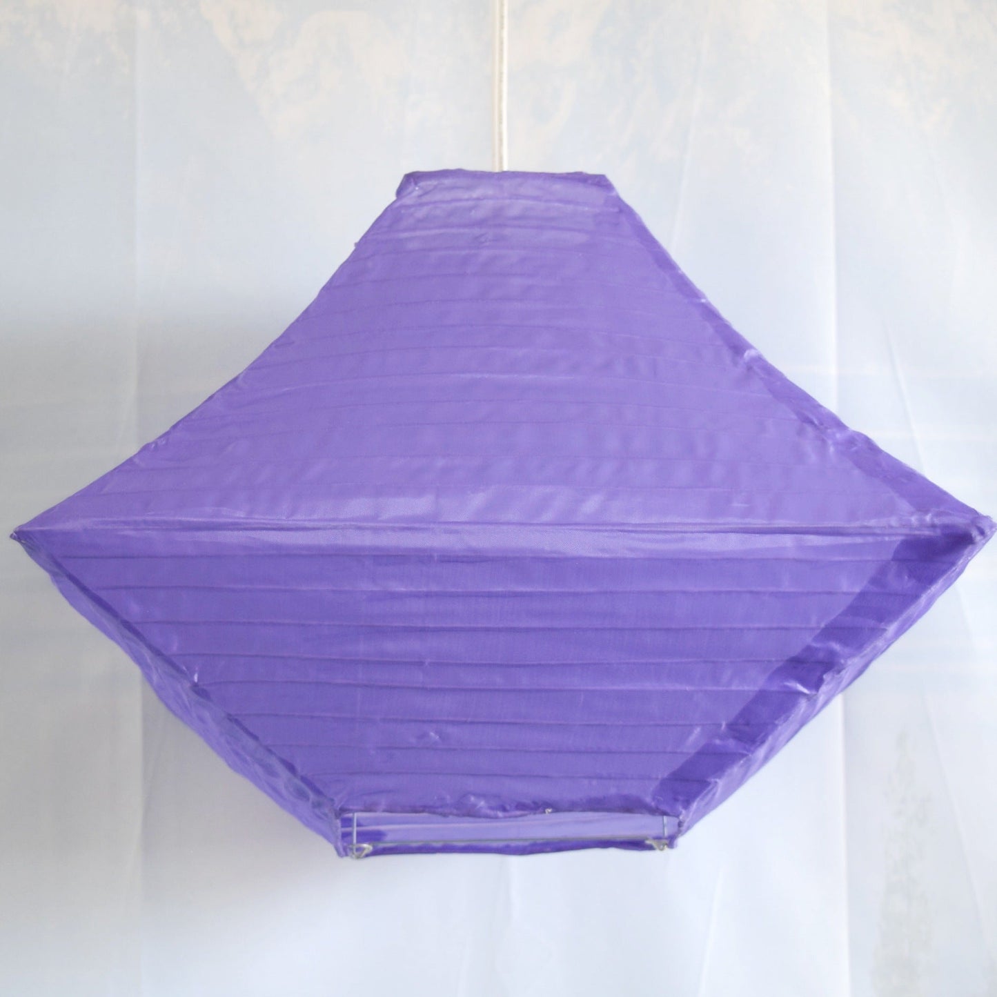 14" Purple Pagoda Unique Shaped Shimmering Nylon Lantern