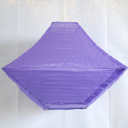 14" Purple Pagoda Unique Shaped Shimmering Nylon Lantern