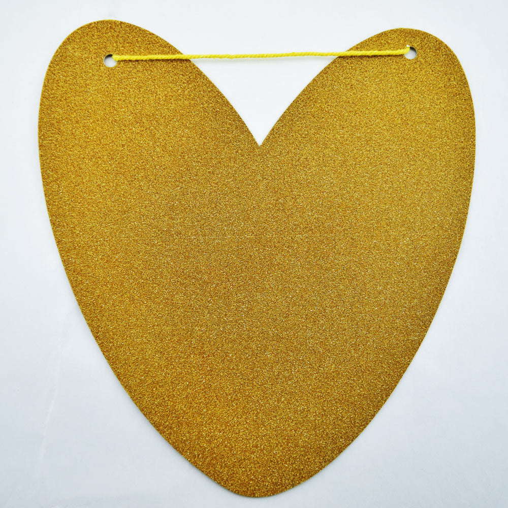 Baby &hearts; Girl Baby Shower Glitter Paper Garland Banner (4-9 FT) - PaperLanternStore.com - Paper Lanterns, Decor, Party Lights & More