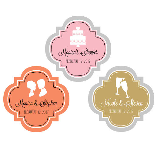 Mod Labels Personalized MOD Theme Silhouette 1.5 Inch Mini Favor Labels Stickers ...