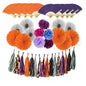 Harvest Party Decoration Kit - Includes Garland, Hanging Fans and Folding Hand Fans - PaperLanternStore.com - Paper Lanterns, Decor, Party Lights & More