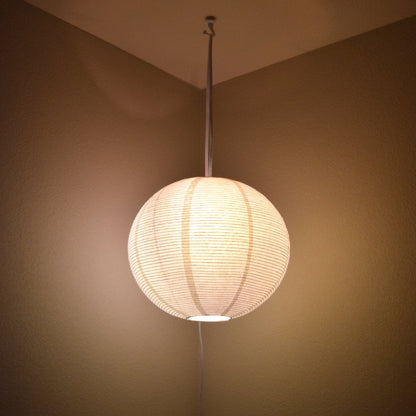 Fine Line Premium Paper Lantern Pendant Light Cord Kit with S14 Pink LED Bulb