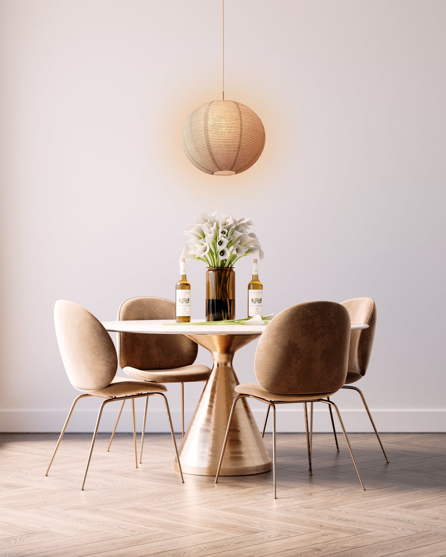 Fine Line Premium Paper Lantern Pendant Light Cord Kit with S14 Pink LED Bulb