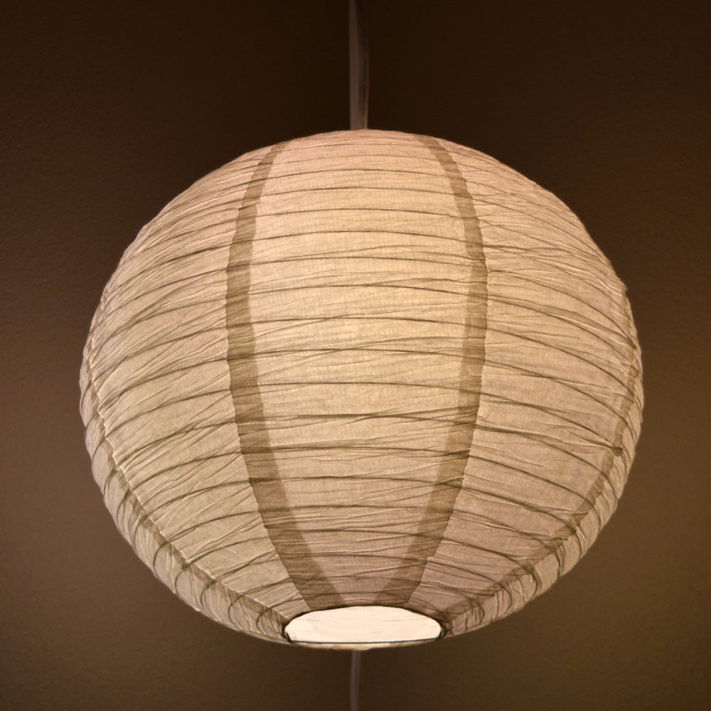 Crepe Premium Paper Lantern Pendant Light Cord Kit with S14 Pink LED Bulb