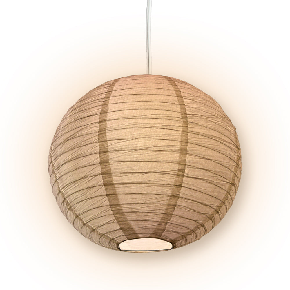 Fine Line Premium Paper Lantern Pendant Light Cord Kit with G50 Pink LED Bulb
