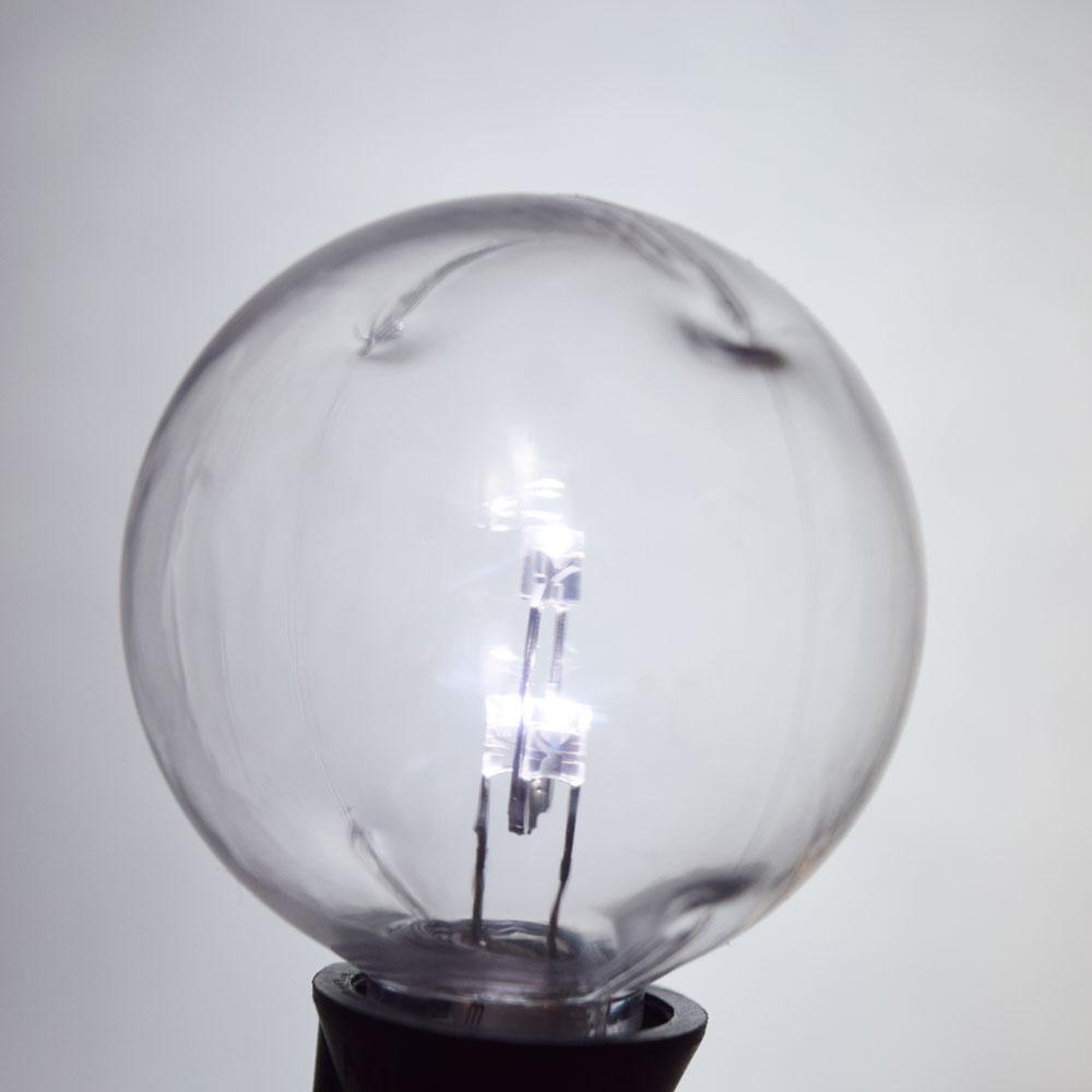 White .5-Watt LED G40 Globe Light Bulb, Shatterproof, E12 Candelabra Base - PaperLanternStore.com - Paper Lanterns, Decor, Party Lights & More