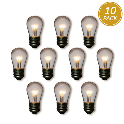 Warm White 0.7-Watt LED S14 Sign Light Bulb, Shatterproof, E26 Medium Base - PaperLanternStore.com - Paper Lanterns, Decor, Party Lights & More