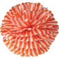 Tangerine Orange Striped 15 Inch Tissue Paper Flower Pom Pom - PaperLanternStore.com - Paper Lanterns, Decor, Party Lights & More