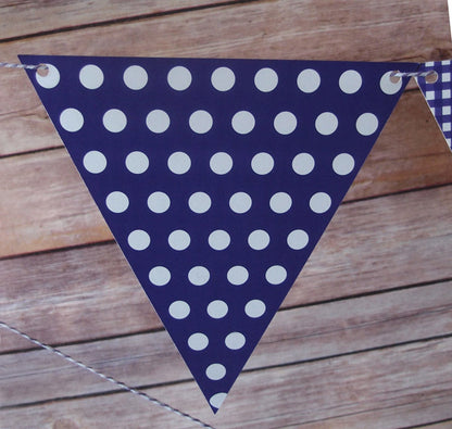 Purple Mix Pattern Triangle Flag Pennant Banner (11FT) - PaperLanternStore.com - Paper Lanterns, Decor, Party Lights & More