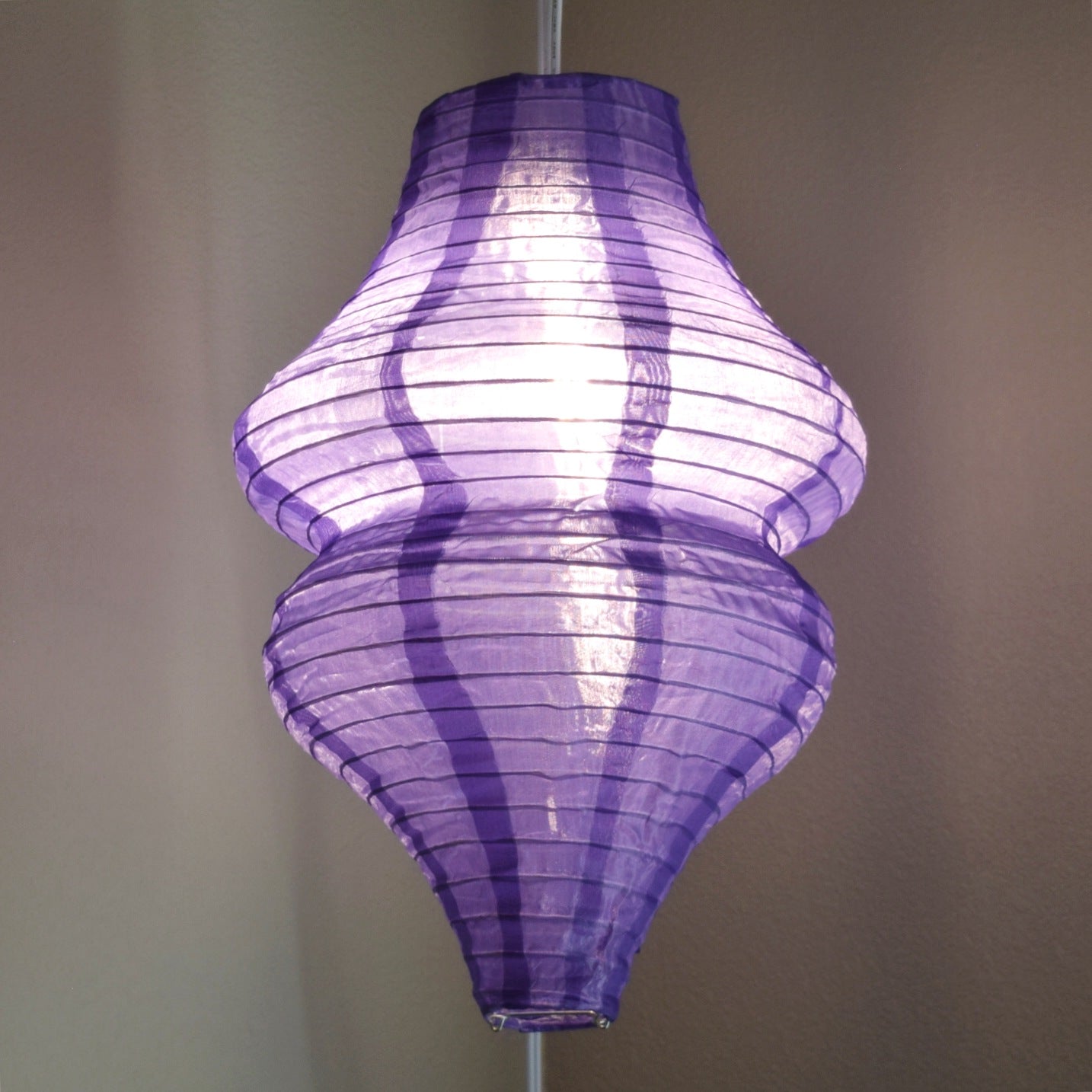 Purple Beehive Unique Shaped Nylon Lantern, 10-inch x 14-inch