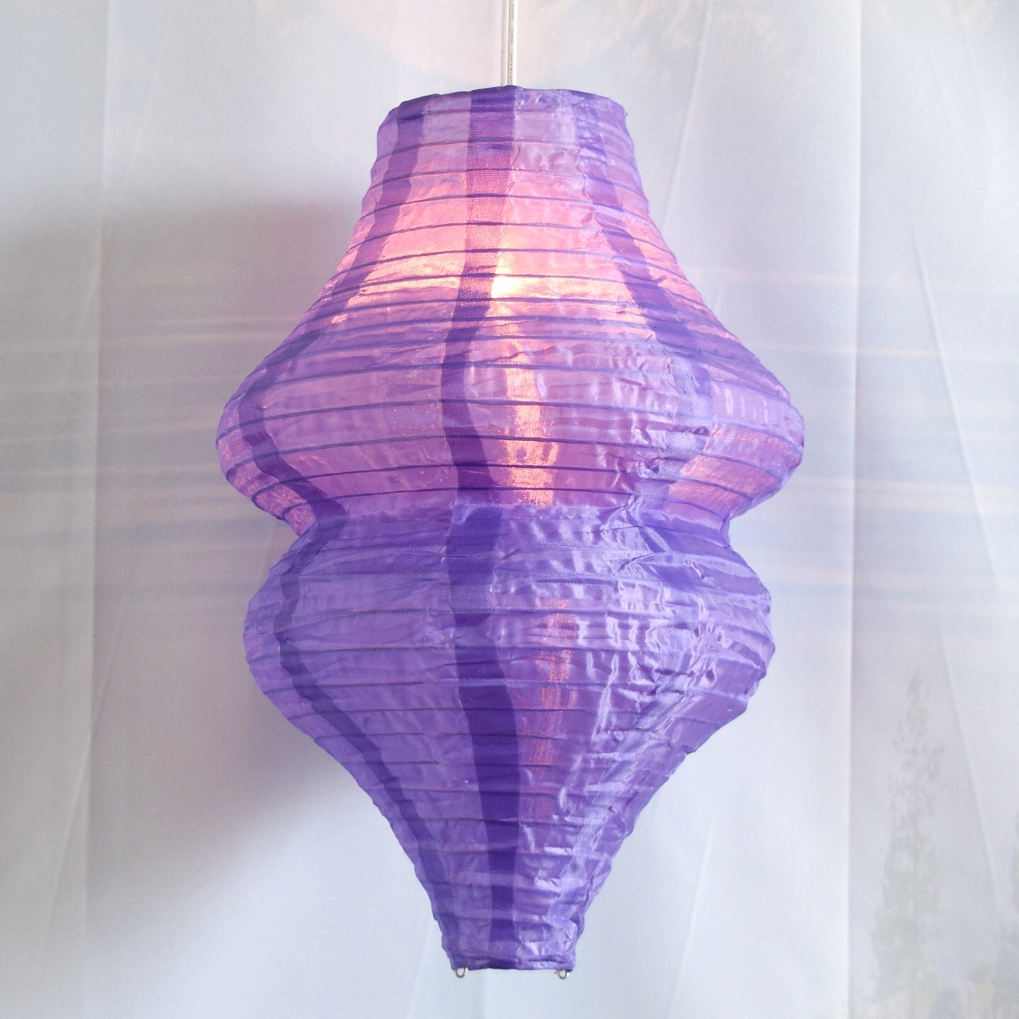 Purple Beehive Unique Shaped Nylon Lantern, 10-inch x 14-inch