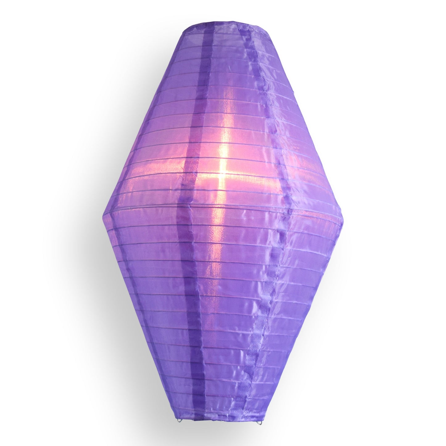 Purple Diamond Unique Shaped Shimmering Nylon Lantern, 12-inch x 19-inch