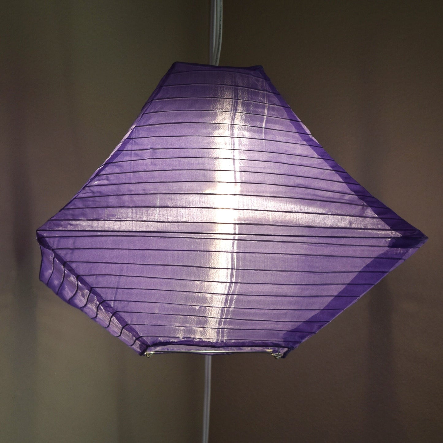 14" Purple Pagoda Unique Shaped Shimmering Nylon Lantern