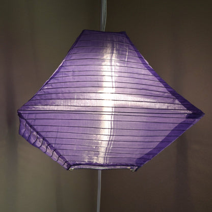 14" Purple Pagoda Unique Shaped Shimmering Nylon Lantern