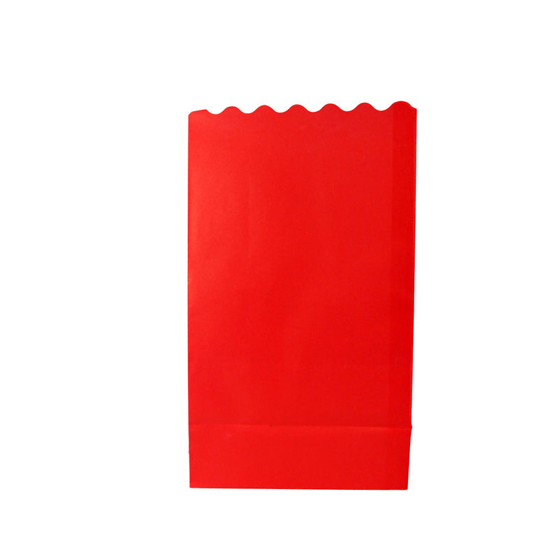 Red Solid Color Paper Luminaries / Luminary Lantern Bags Path Lighting (10 PACK) - PaperLanternStore.com - Paper Lanterns, Decor, Party Lights & More