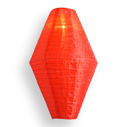Red Diamond Unique Shaped Shimmering Nylon Lantern, 12-inch x 19-inch