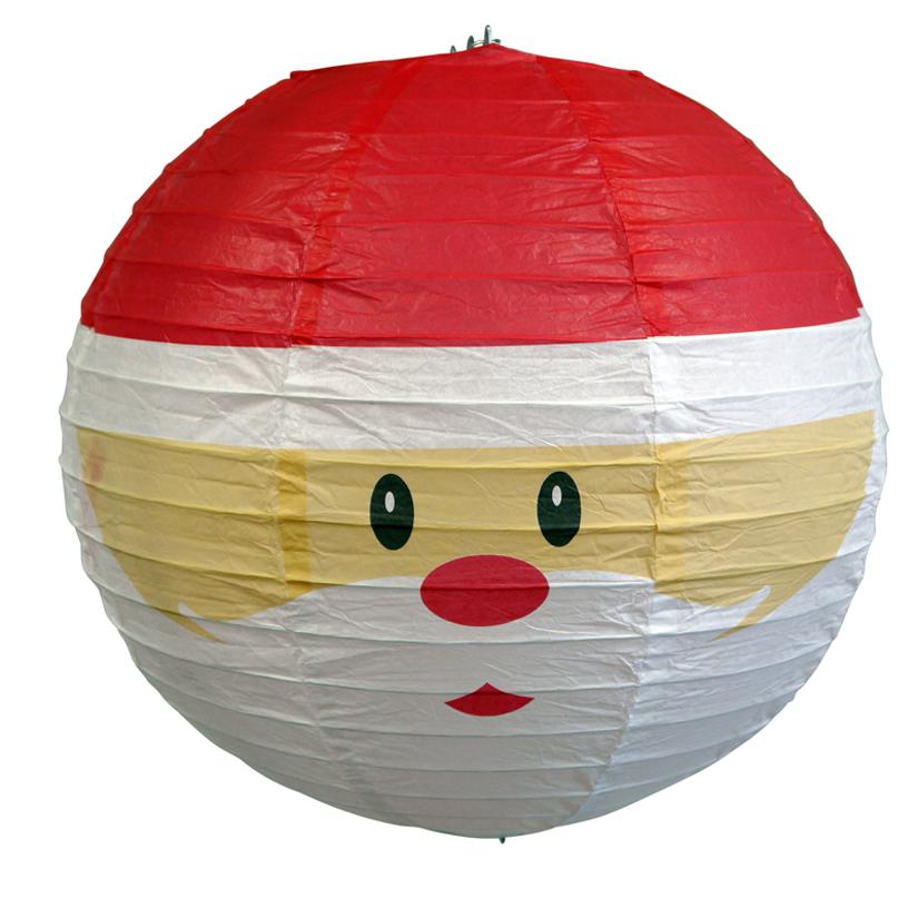 14" Christmas Holiday Mix Paper Lantern String Light COMBO Kit (21 FT, EXPANDABLE, White Cord)