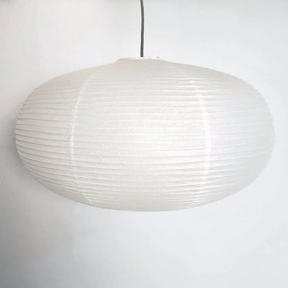 Oval Shaped Premium Fine Line Paper Lantern, White (16"W x 9.5"H)