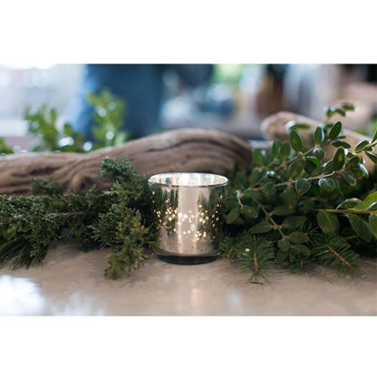 2.5" Silver Mercury Glass Votive Tea Light Candle Holder - PaperLanternStore.com - Paper Lanterns, Decor, Party Lights & More