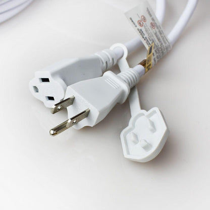 (Cord Only) 24 Socket SJTW Outdoor Commercial DIY String Light 54 FT White Cord w/ E26 Medium Base, Weatherproof, 14 AWG